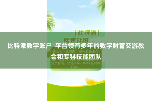 比特派数字账户  平台领有多年的数字财富交游教会和专科技能团队